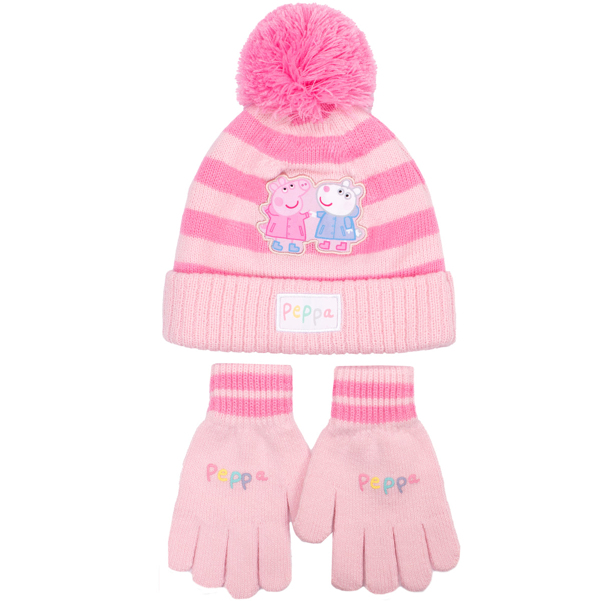 handschuhe peppa wutz Peppa Pig Children's Winter Hat & Gloves Set – Fringoo