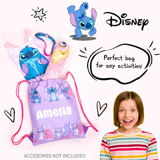 Kids School Personalised PE bag - Official Disney Stitch & Angel