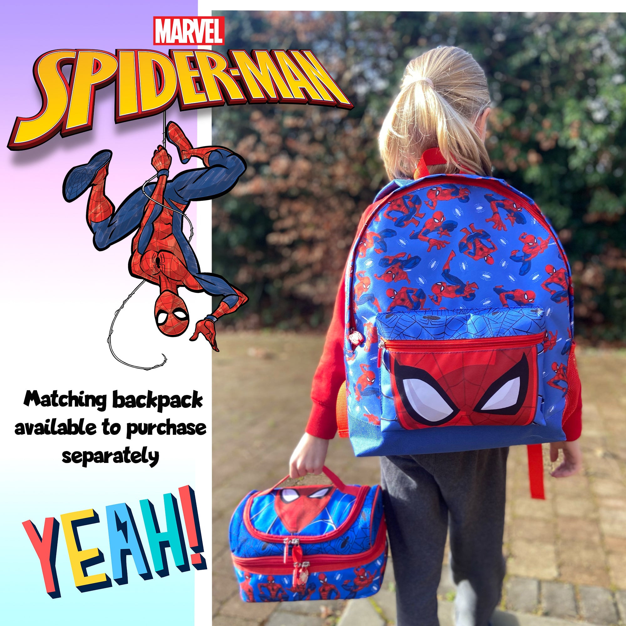Stor Boîte à Lunch Multi-Compartiments Spiderman Arachnid Grid - Sans BPA