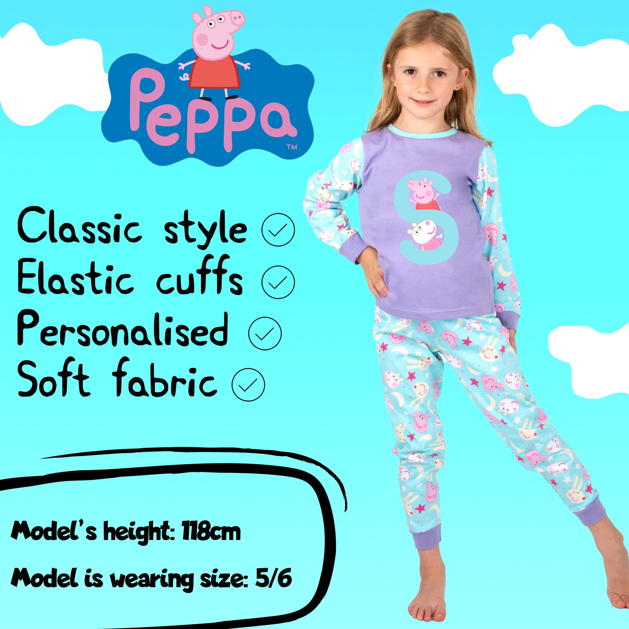 Striscione Peppa Pig - 03 - carta cm 140x100 personalizzato Striscione Peppa Pig - 03 - carta cm 140x100 personalizzato