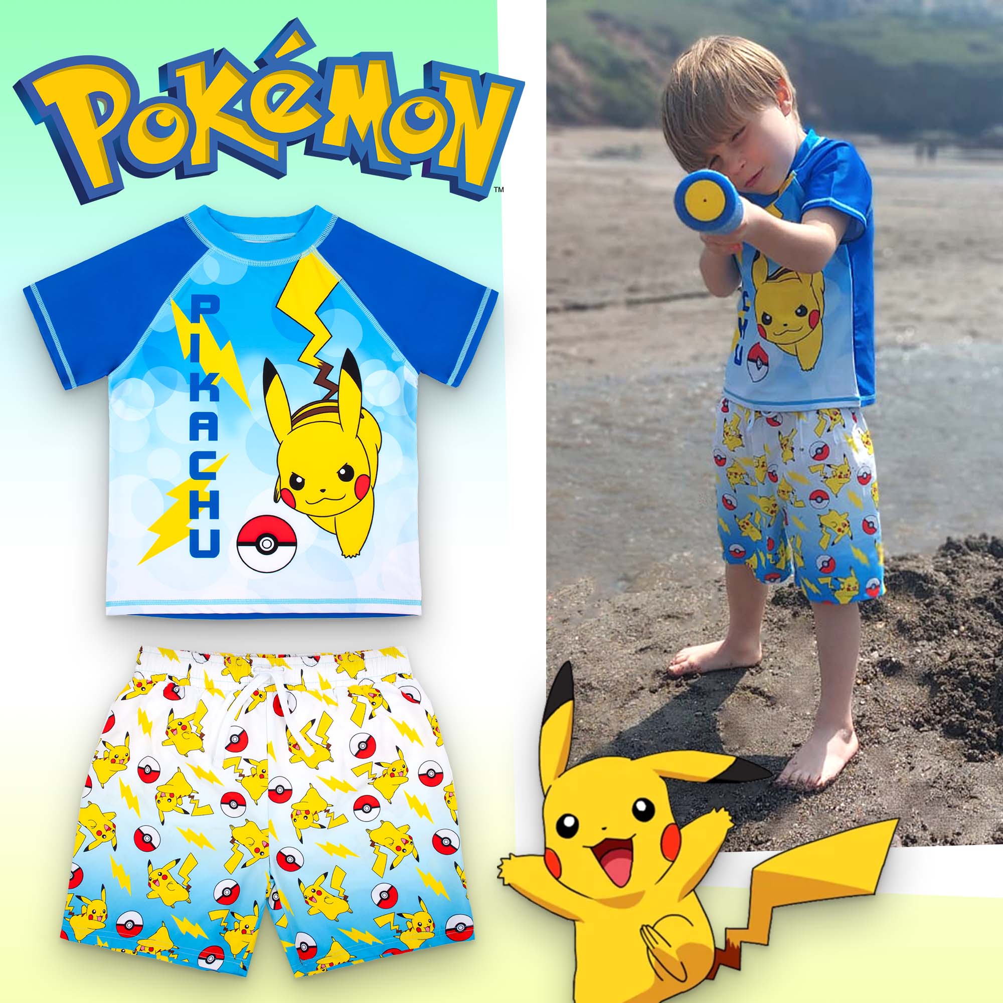 Pokemon Rashie Swim Set - Pokemon – Fringoo