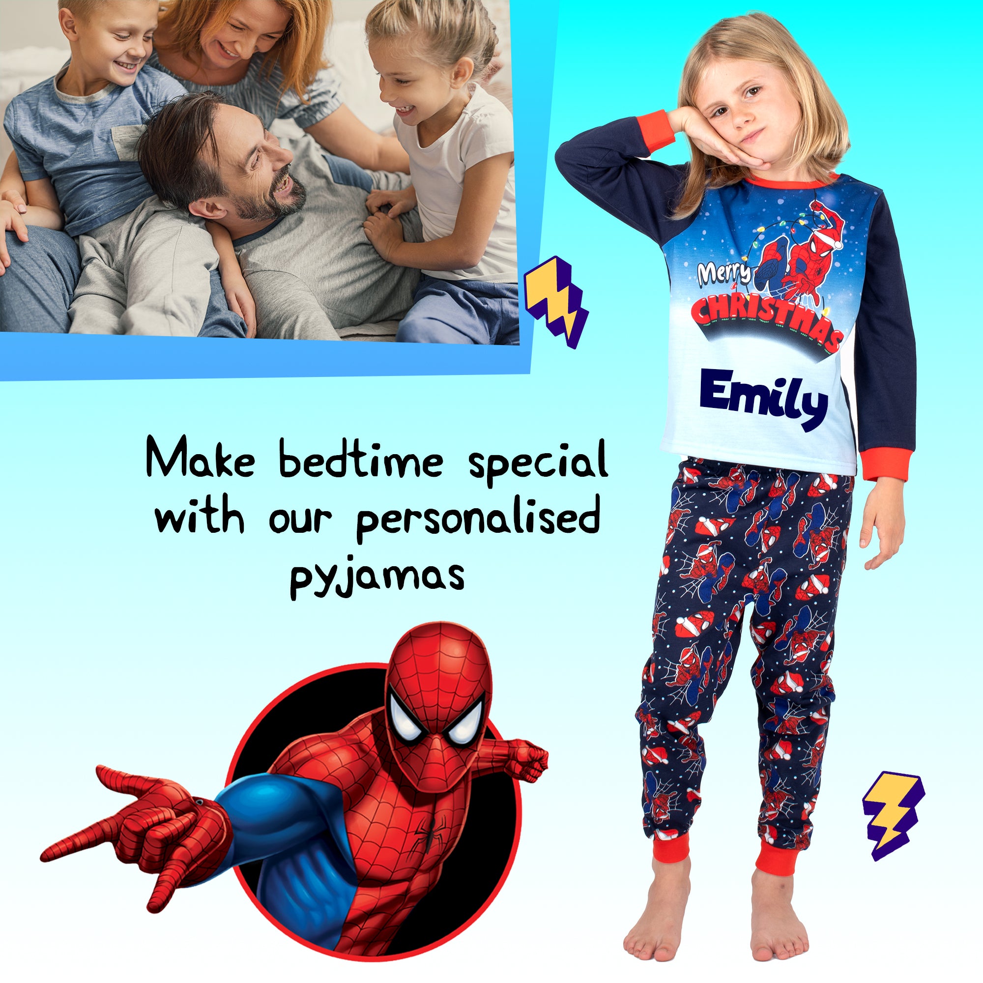 Spiderman Pyjamas Ensembles de Pyjama Marvel pour garçons | Ensemble de Nuit à Manches Longues pour Enfants | Bien ajusté - Bleu- 2-3 Ans Spiderman Pyjamas Ensembles de Pyjama Marvel pour garçons | Ensemble de Nuit à Manches Longues pour Enfants | Bien ajusté - Bleu- 2-3 Ans