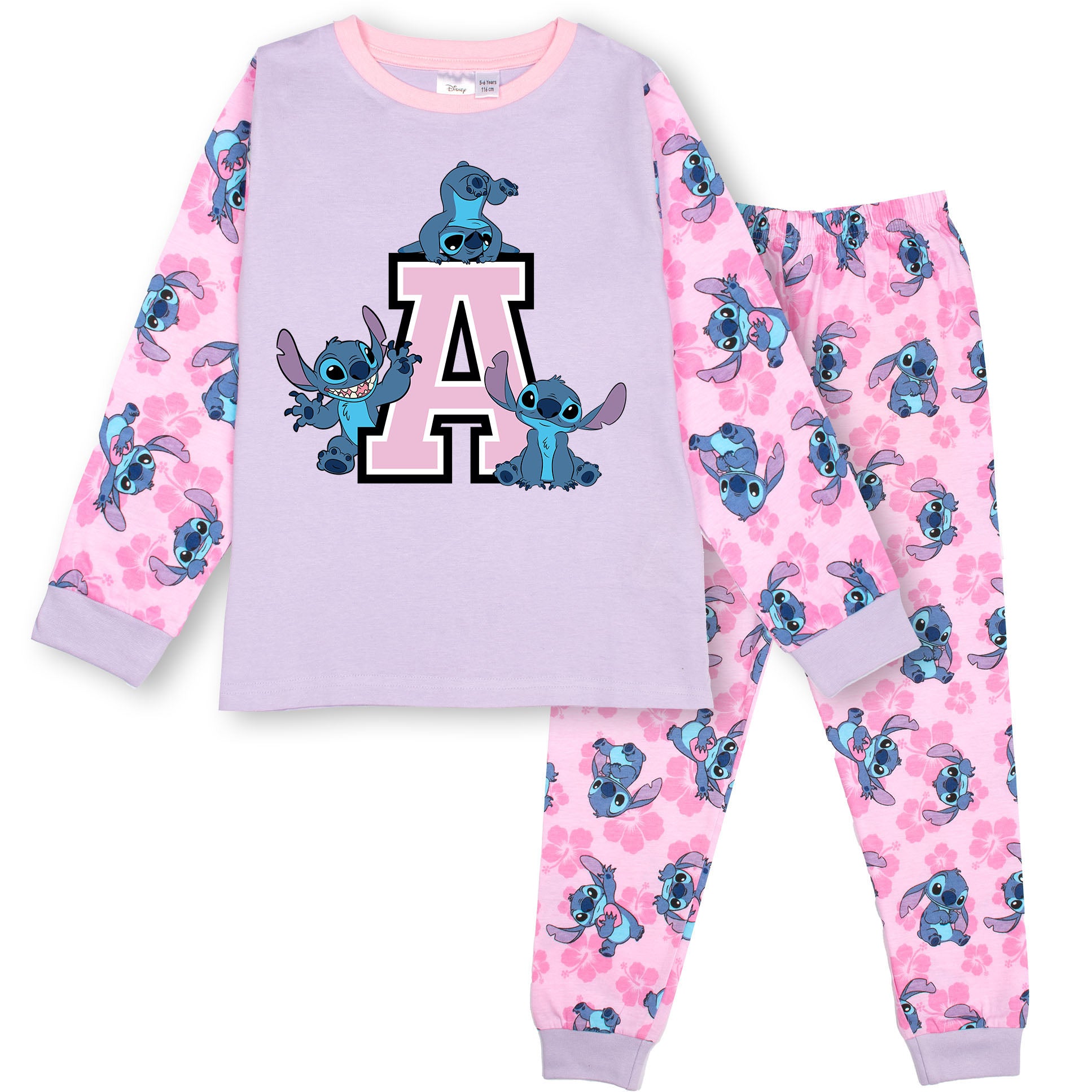 Stitch R Initial Disney Stitch Personalised Initial Pyjama – Fringoo