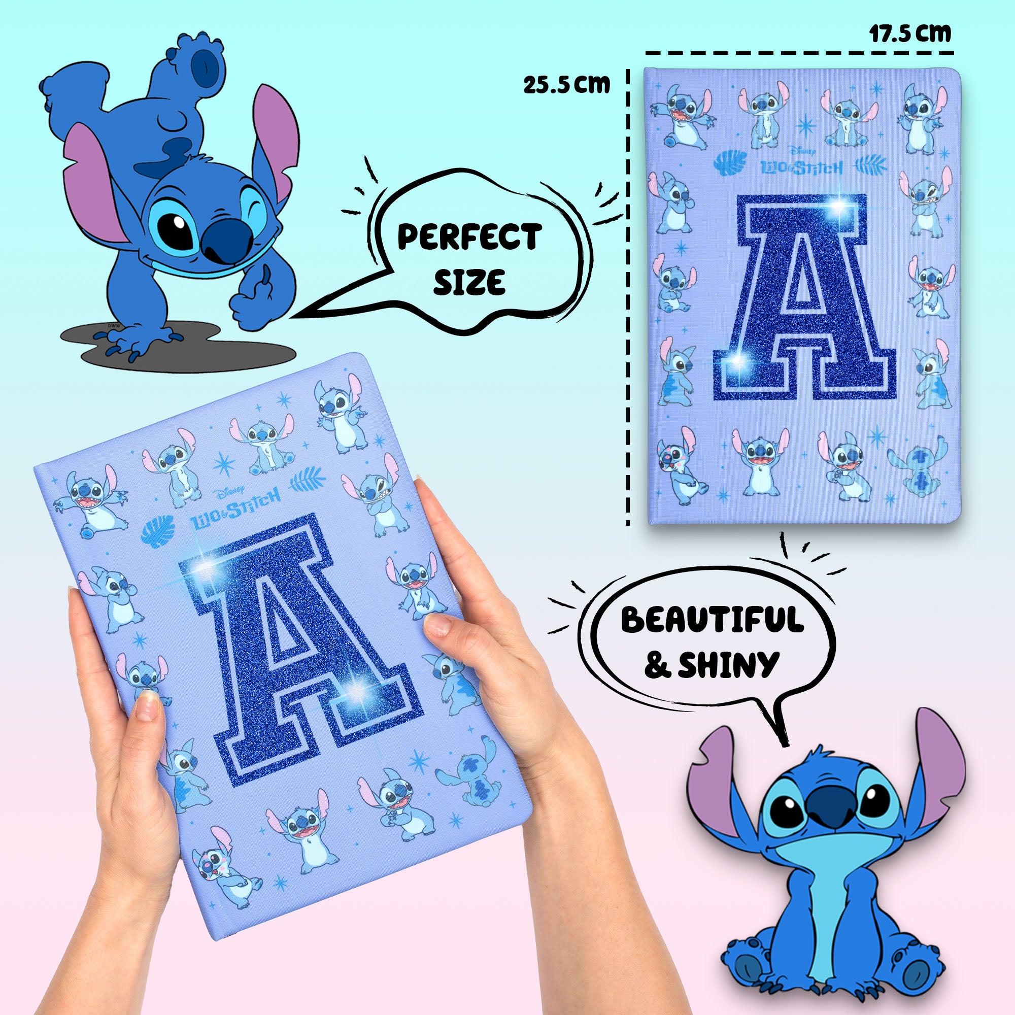 Personalised Notebook - Stitch – Fringoo