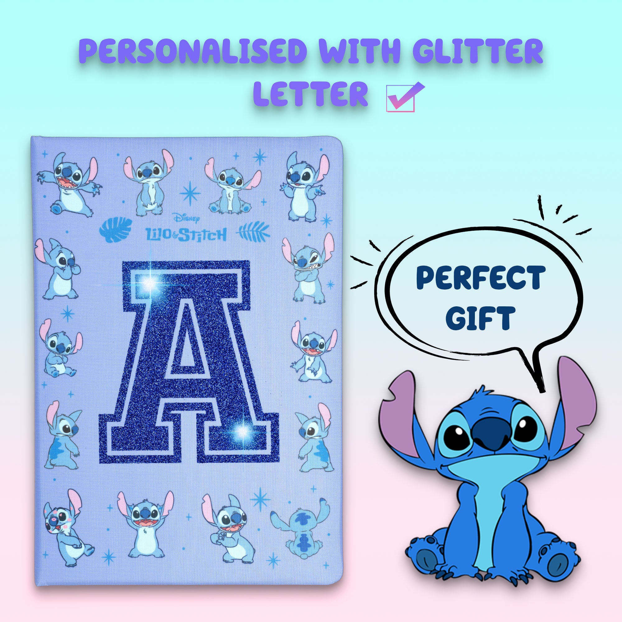 Personalised Notebook - Stitch – Fringoo