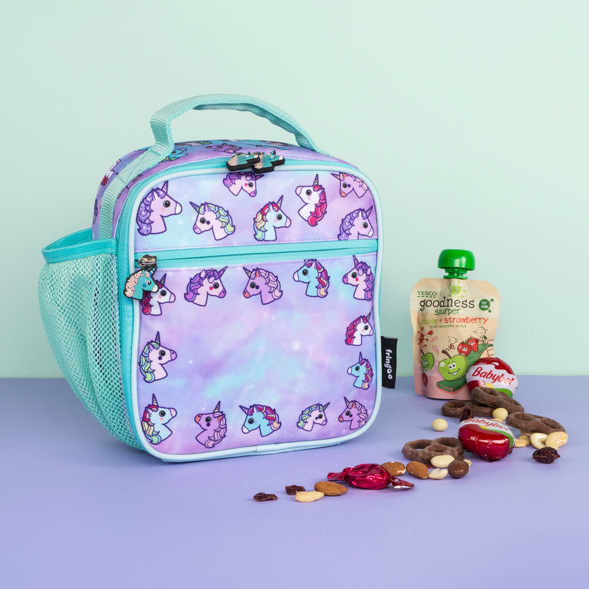 Personalised Lunch Bag - Pastel Unicorns – Fringoo