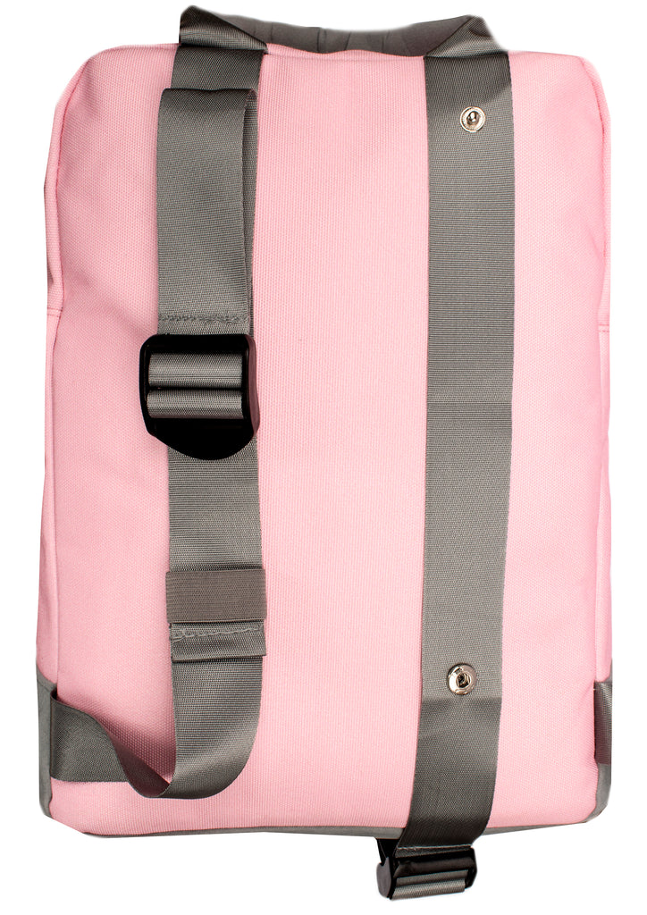 Grey and Pink Teen Backpack Detail