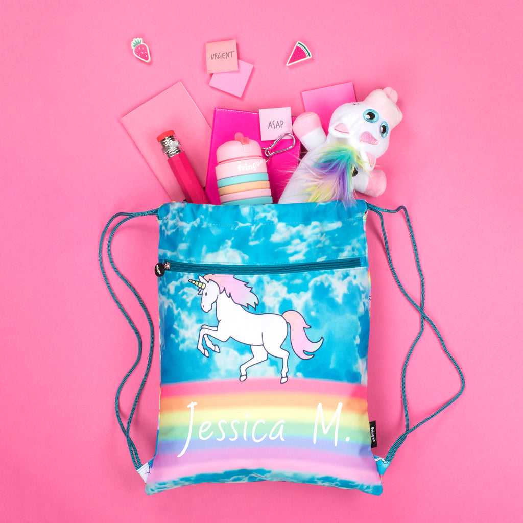 Flip Top Water Bottle 600ml - Unicorn Sky - Sweet Dreams