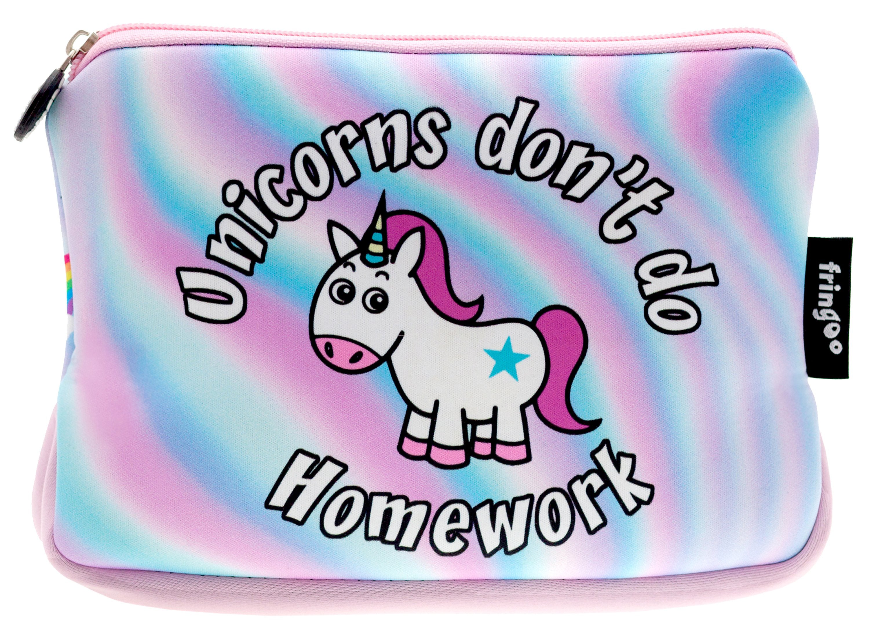 Large Printed Pencil Case Unicorn Homework – Fringoo