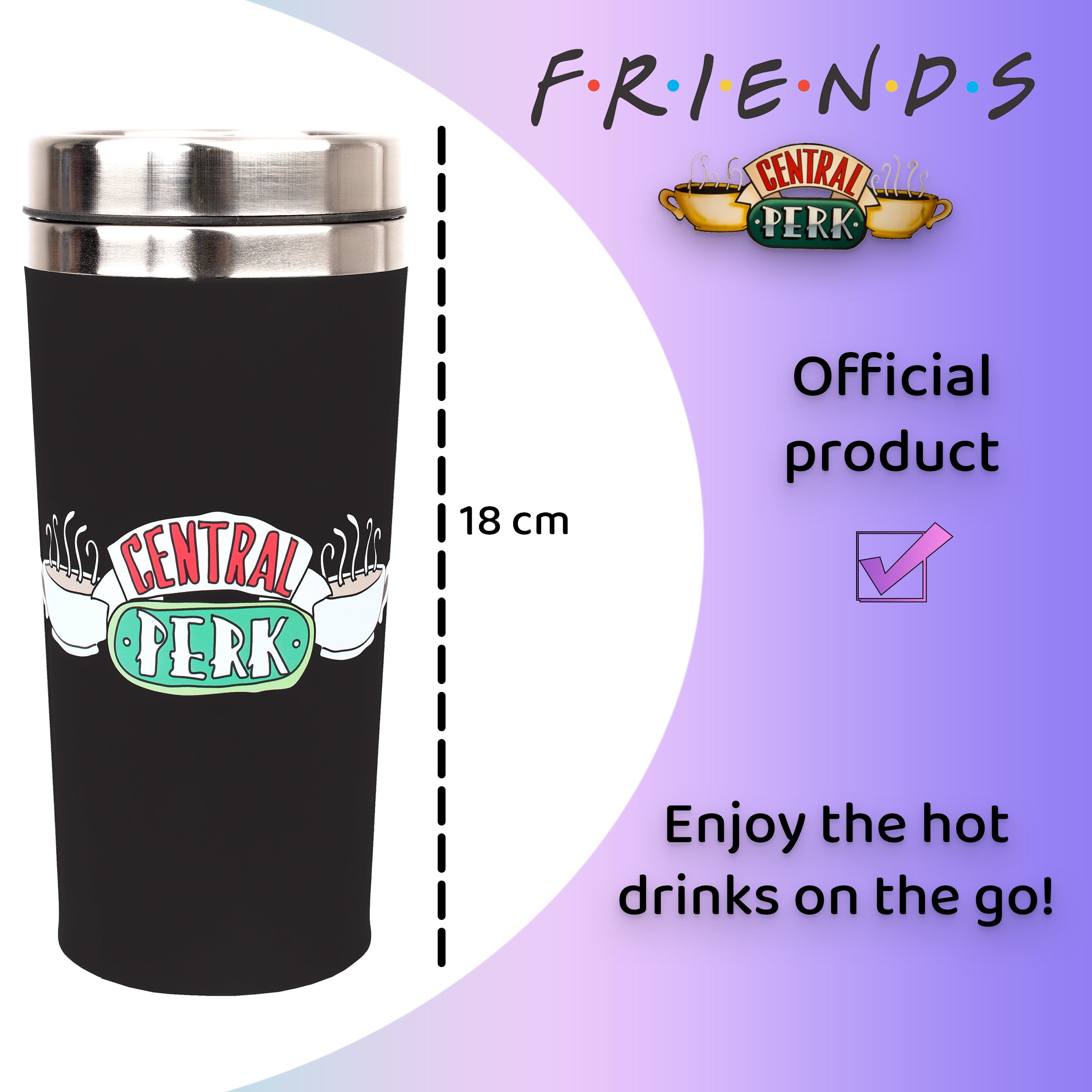 Friends Licenza ufficiale The Central Perk Tazza di caffè (Nero Friends Licenza ufficiale The Central Perk Tazza di caffè (Nero