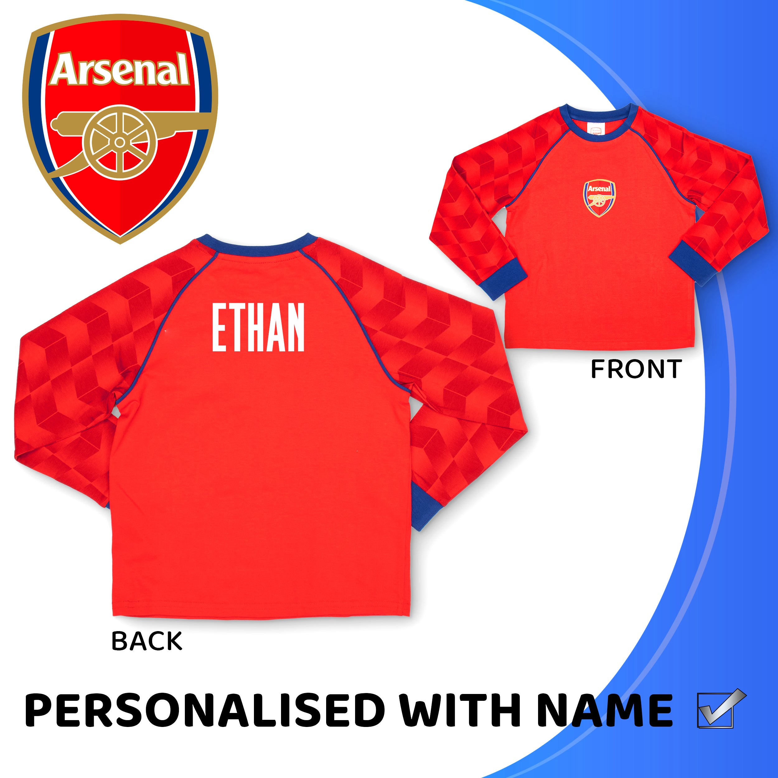 Arsenal Pyjamas Arsenal F.C Personalised Pyjamas Red – Fringoo