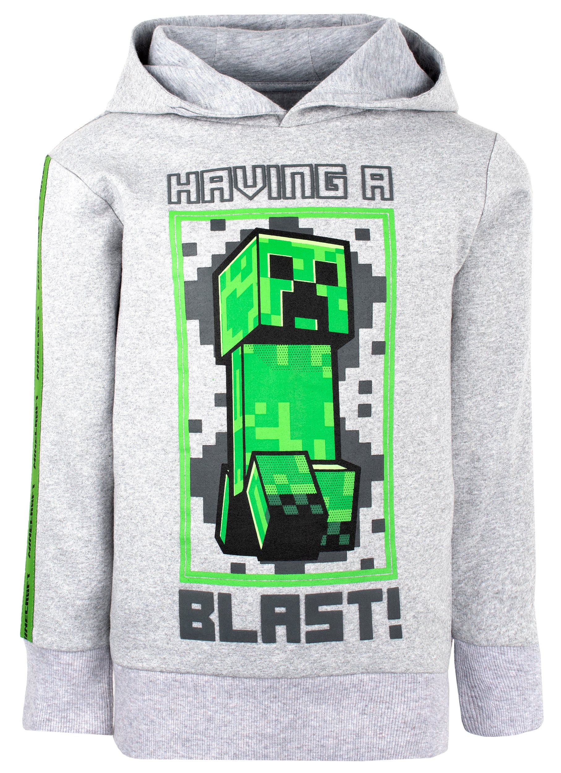 Minecraft Green Creeper Hoodie Grey – Fringoo
