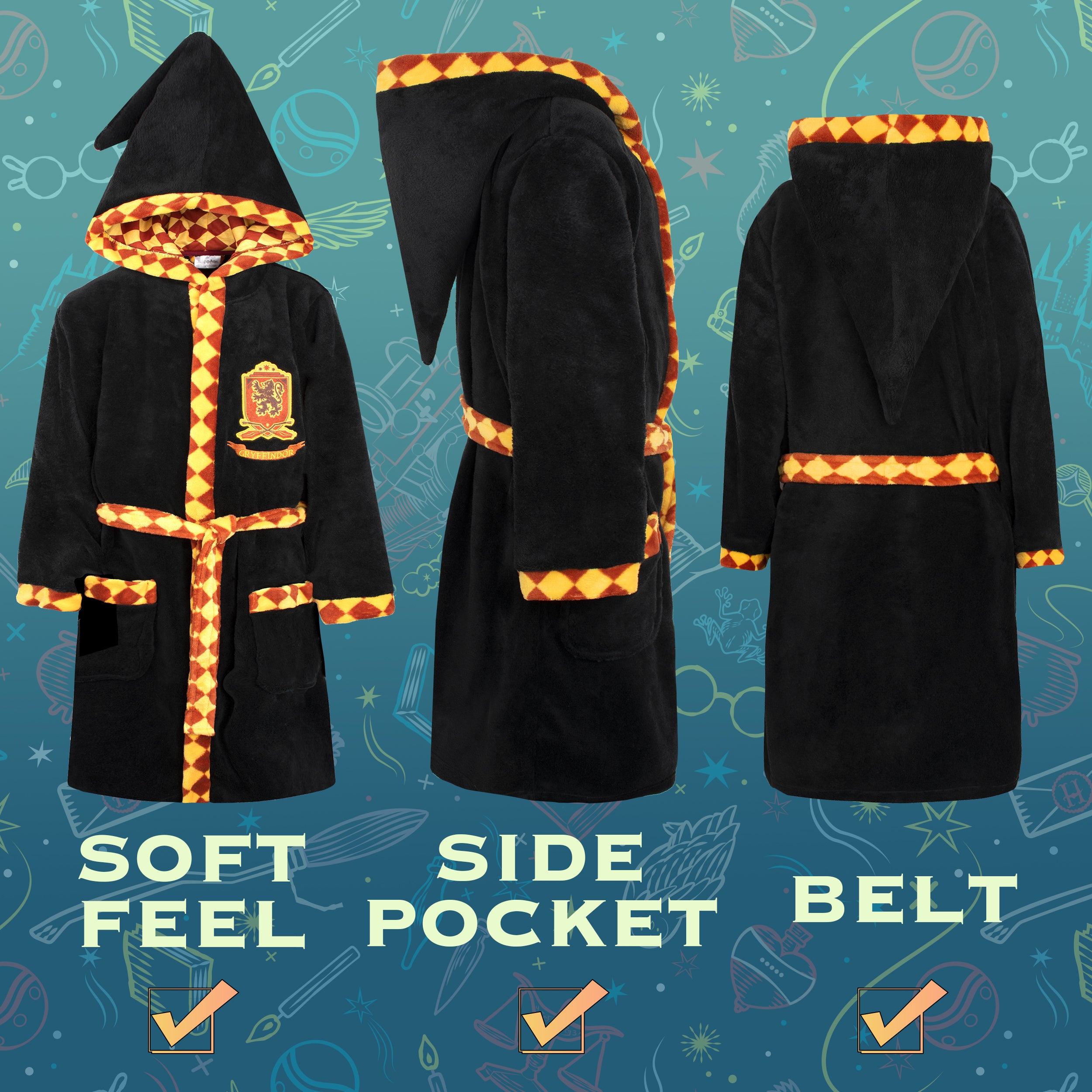 Harry Potter Gryffindor Cape zwart Fan merch, Film, Gryffindor Harry Potter Gryffindor Cape zwart Fan merch, Film, Gryffindor