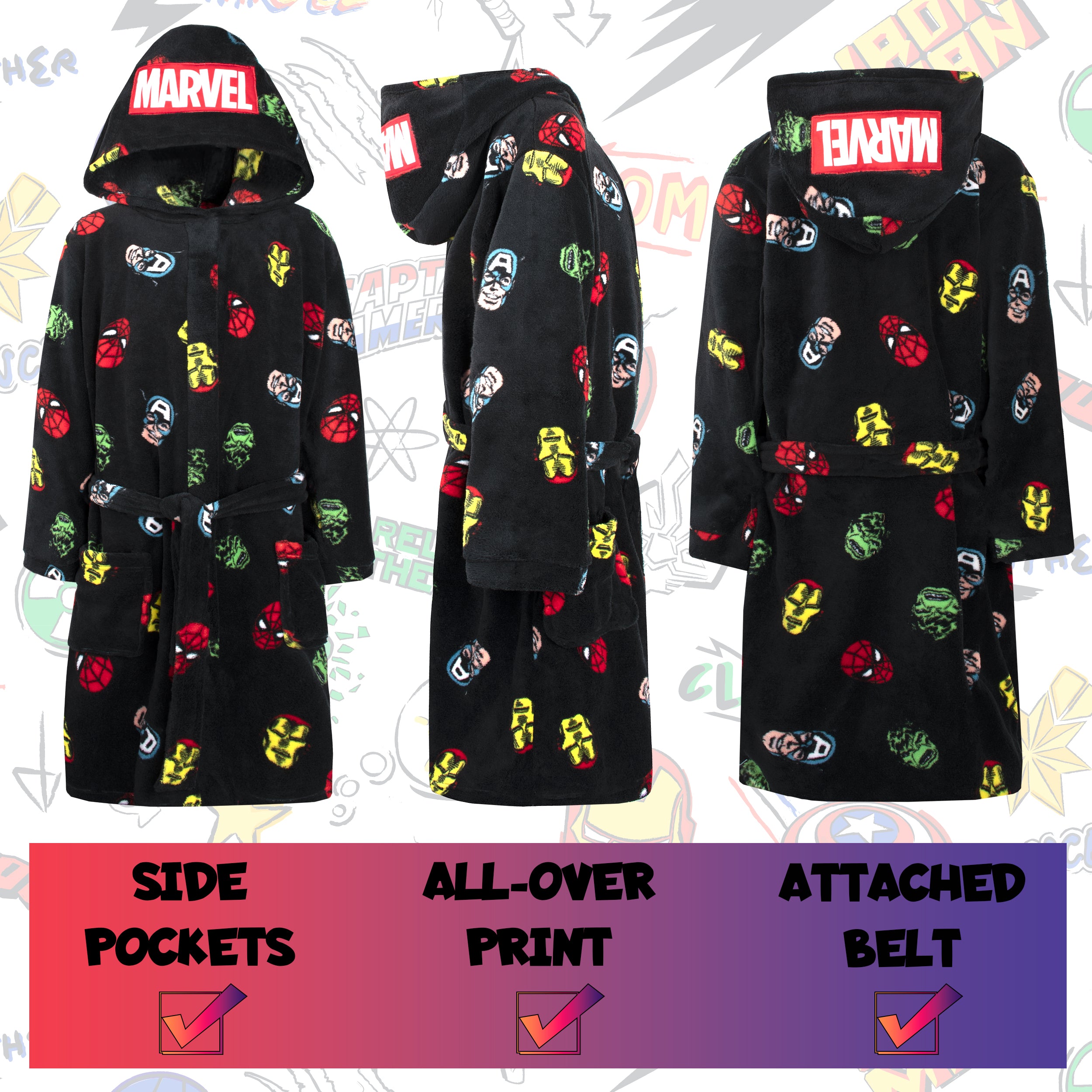 Marvel Robe Marvel Dressing Gown – Fringoo