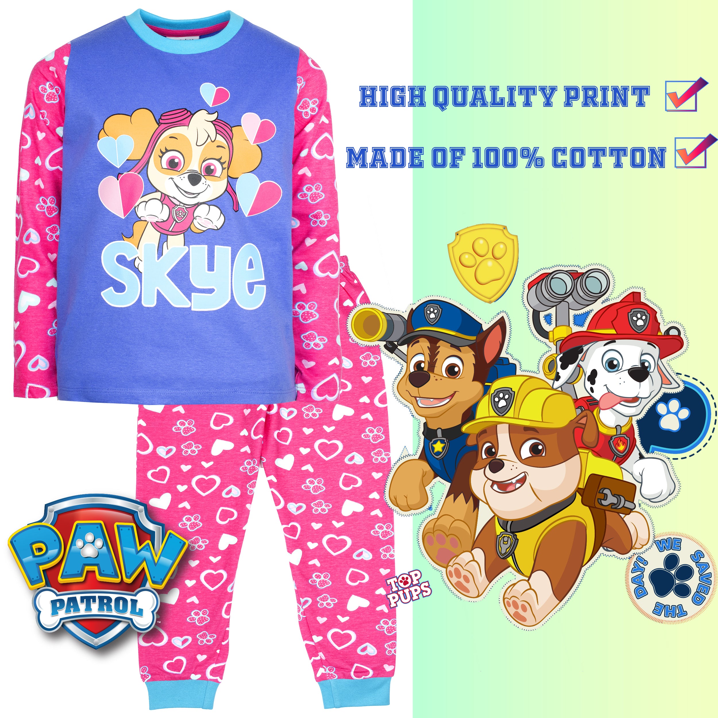 Pigiama Paw Patrol Personalizzato Per Bambini: Caldo E Morbido, Regalo 1-6 Anni