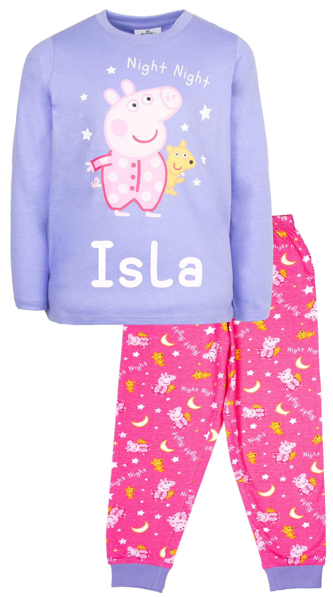 Peppa Pig Personalised Pyjamas Pink Purple – Fringoo