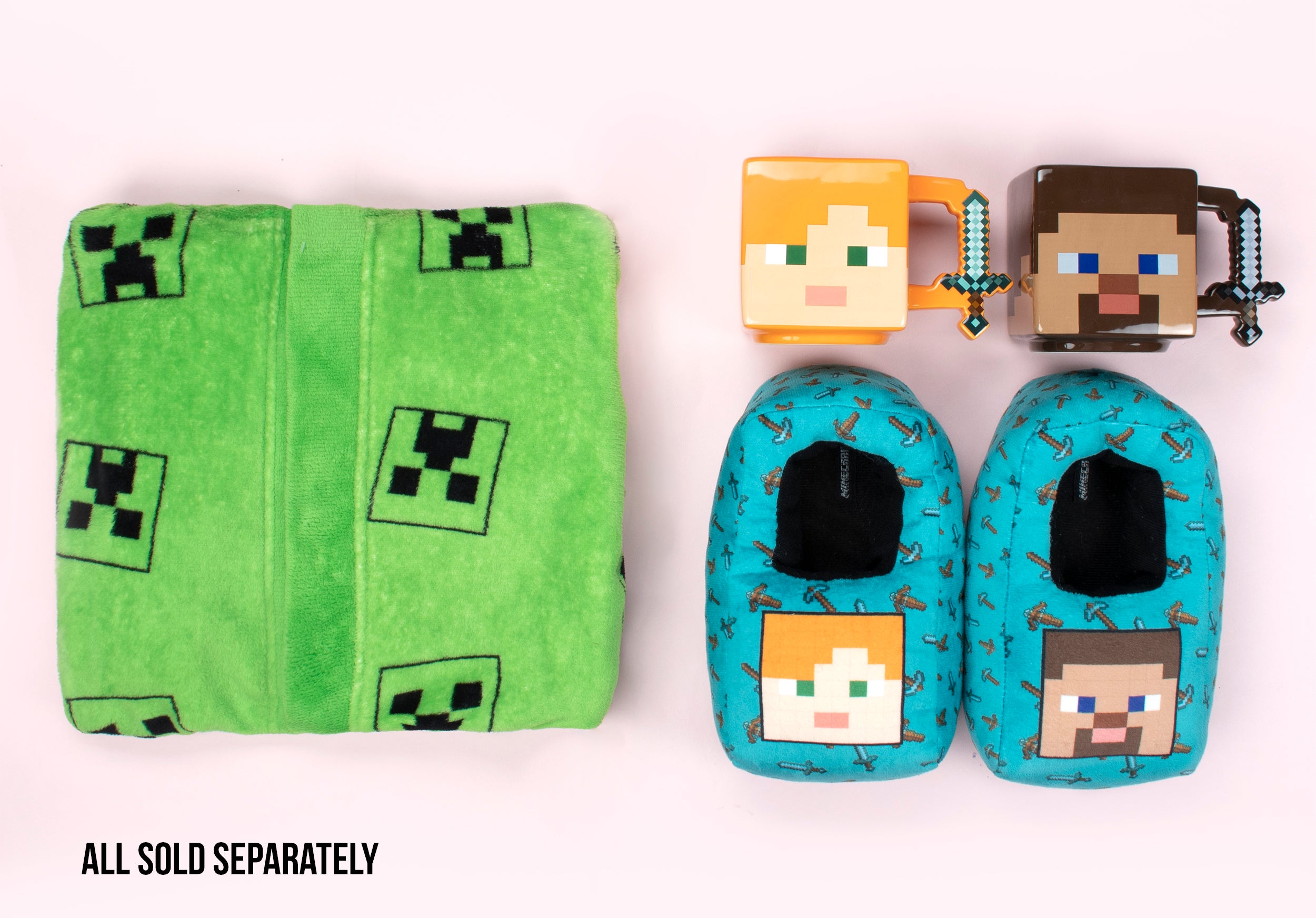 Minecraft 3D Slippers - Alex and Steve – Fringoo