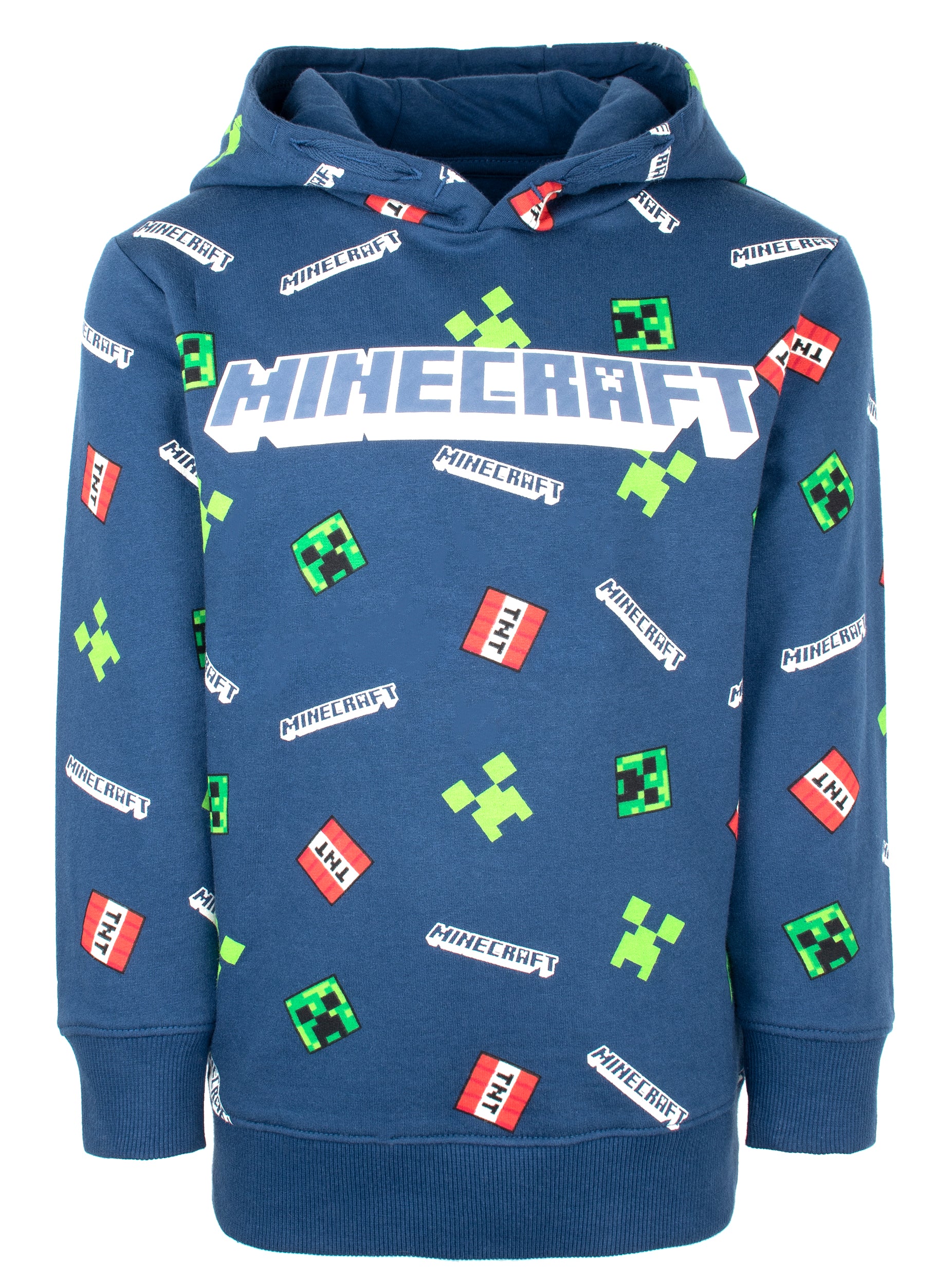 Minecraft Creeper Pattern Hoodie Navy – Fringoo