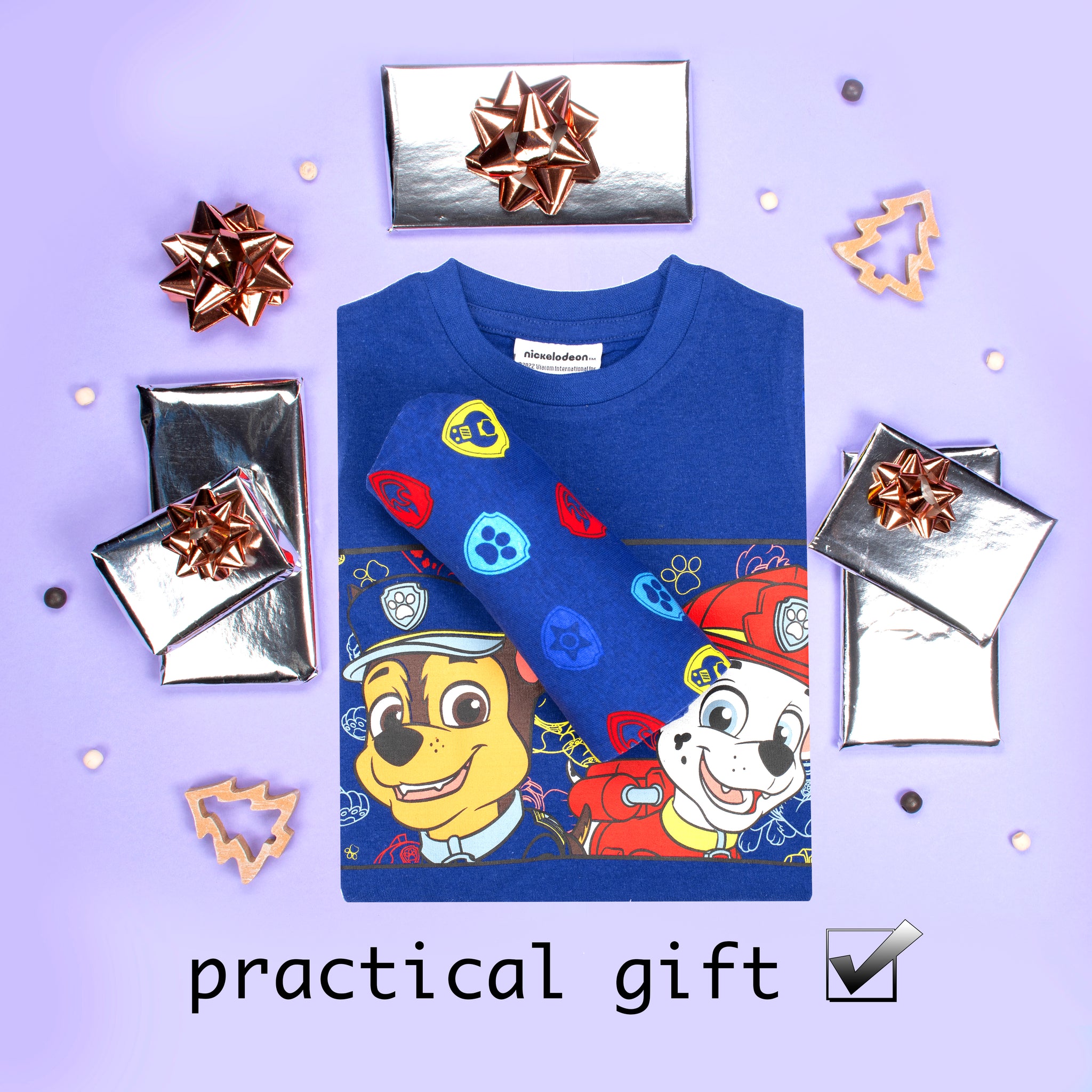 PAWPATROL ENFANT GARÇON Pyjama Mighty Pups Marshall Chase En Coton Décontracté EUR 21,99