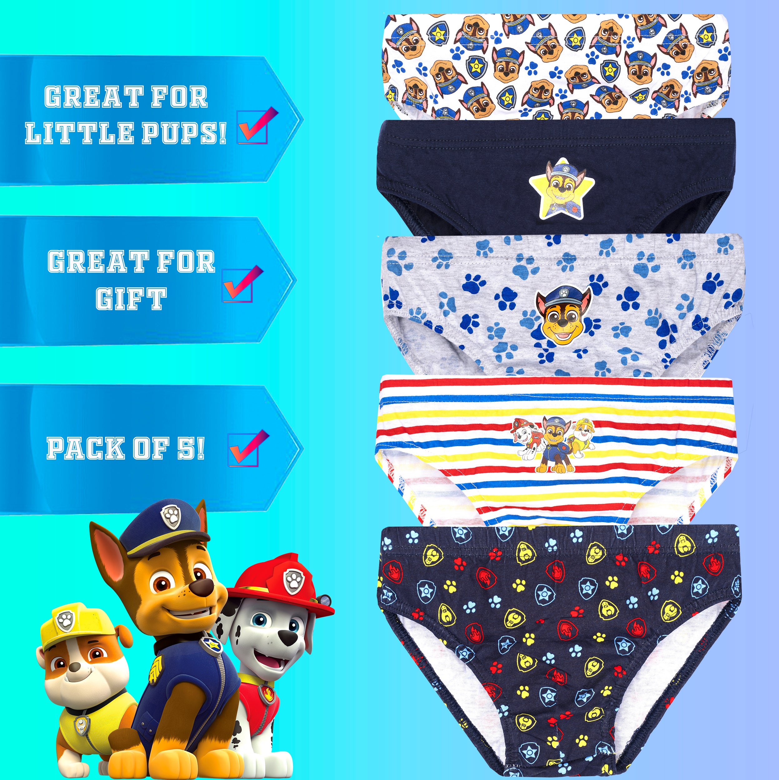 Paw patrol panties Size 3 y 4 años