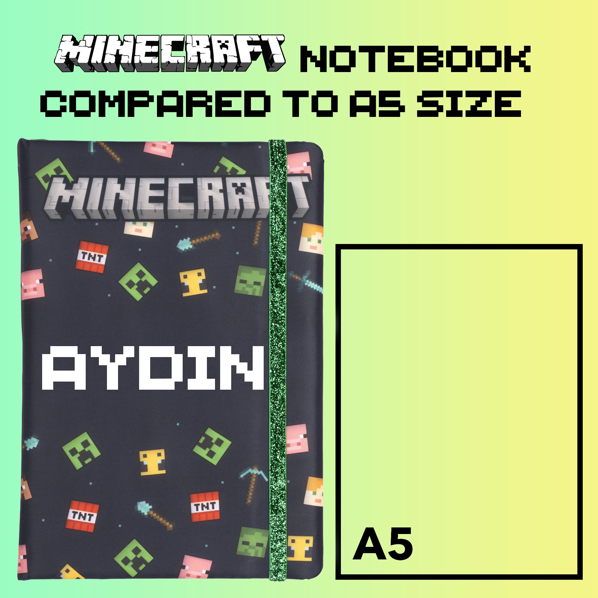 Personalised Minecraft Notebook - Black – Fringoo