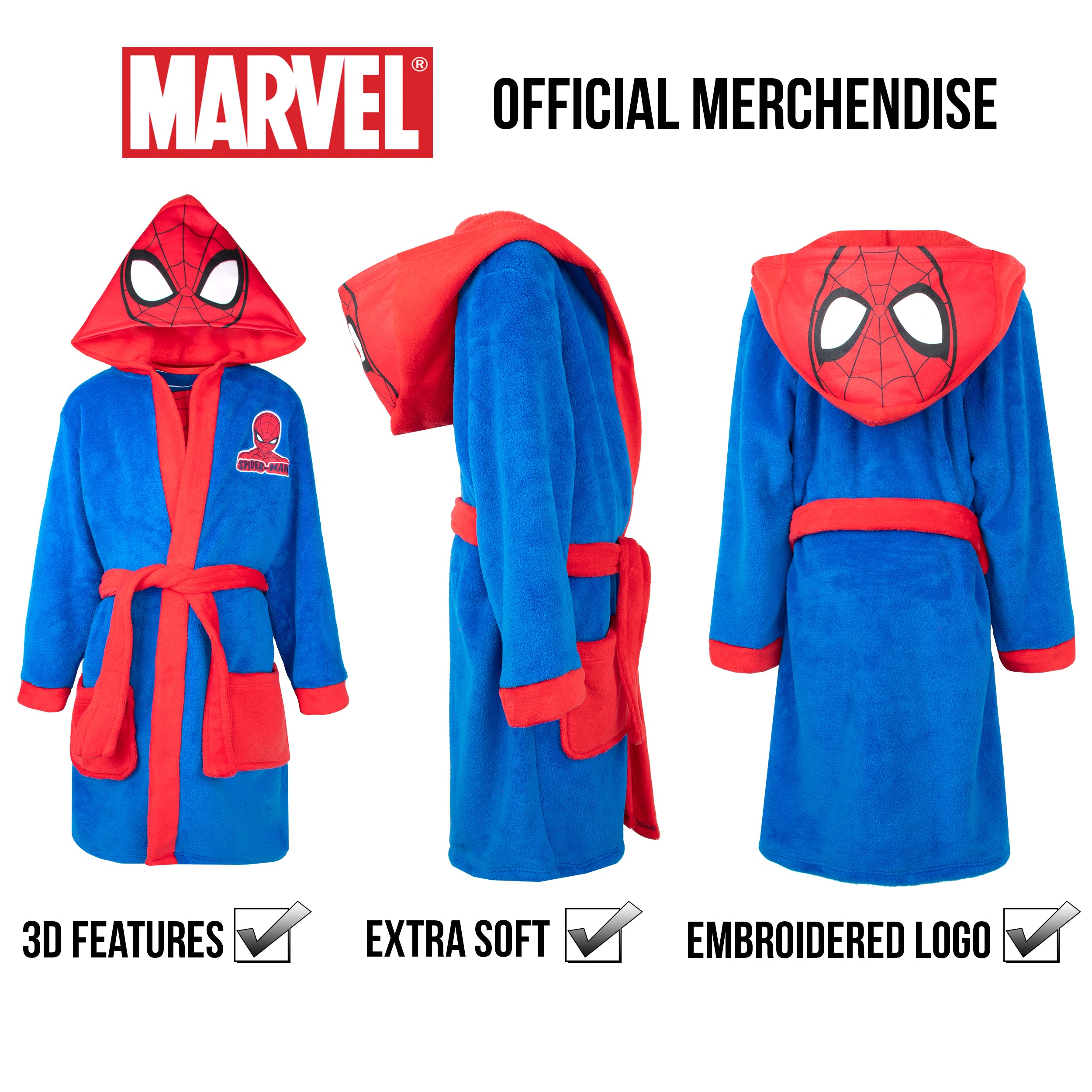 Marvel Robe Personalised Kids Spiderman Robe – Fringoo
