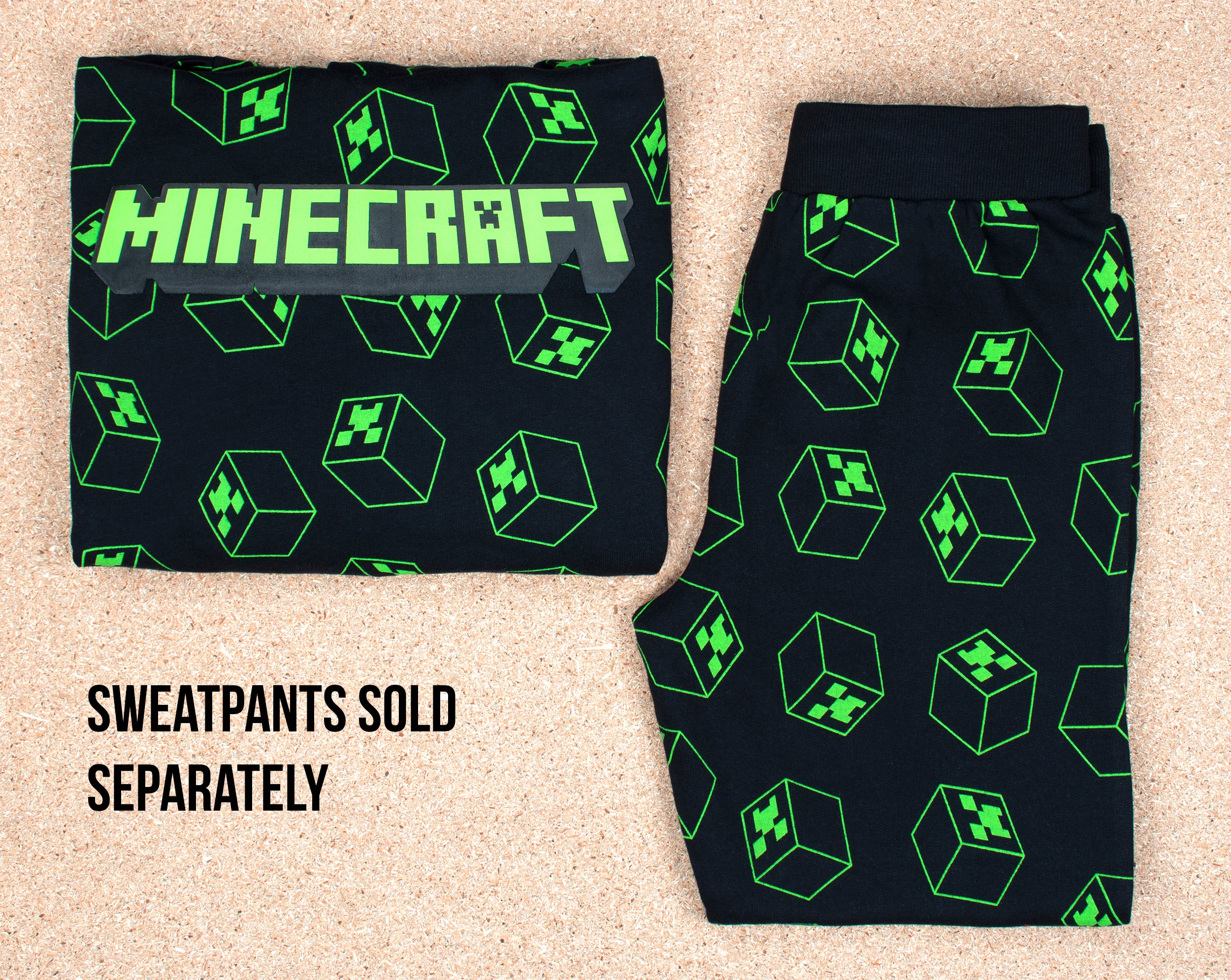 Minecraft Creeper Pattern Hoodie - Black – Fringoo